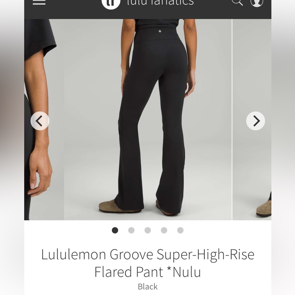 Lululemon size 12 black flared pant Nulu